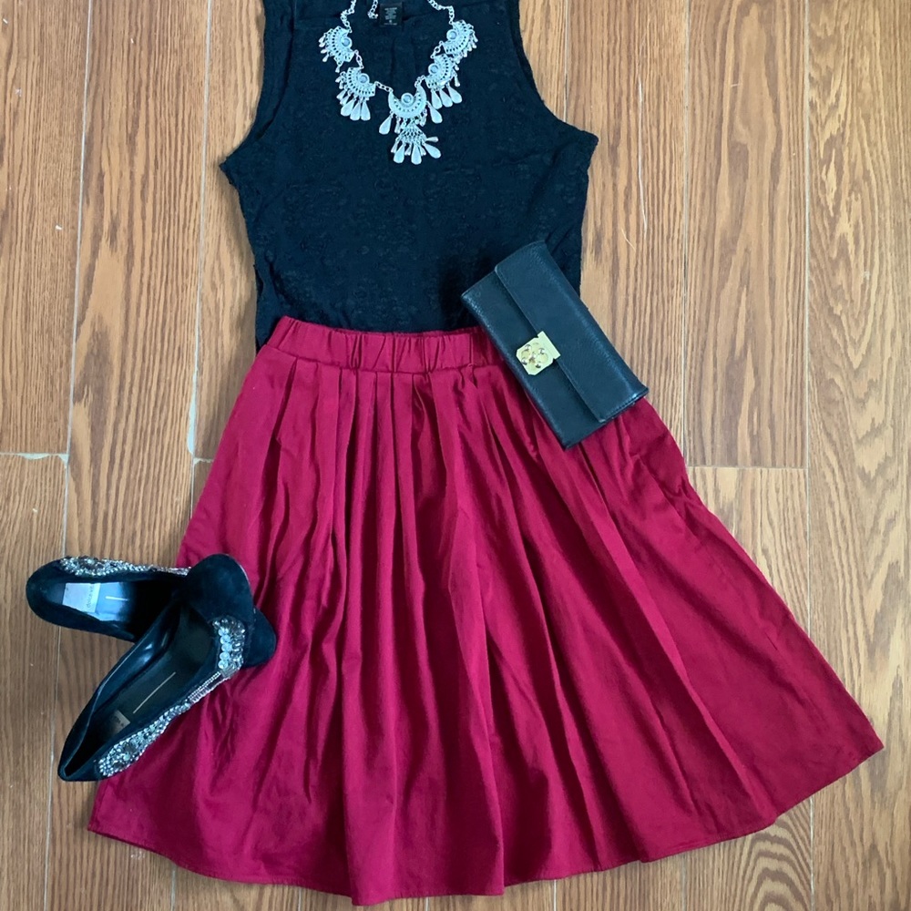 3 for $15 Burgundy skirt